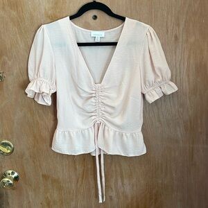 Top Shop V Neck Cinch Blouse